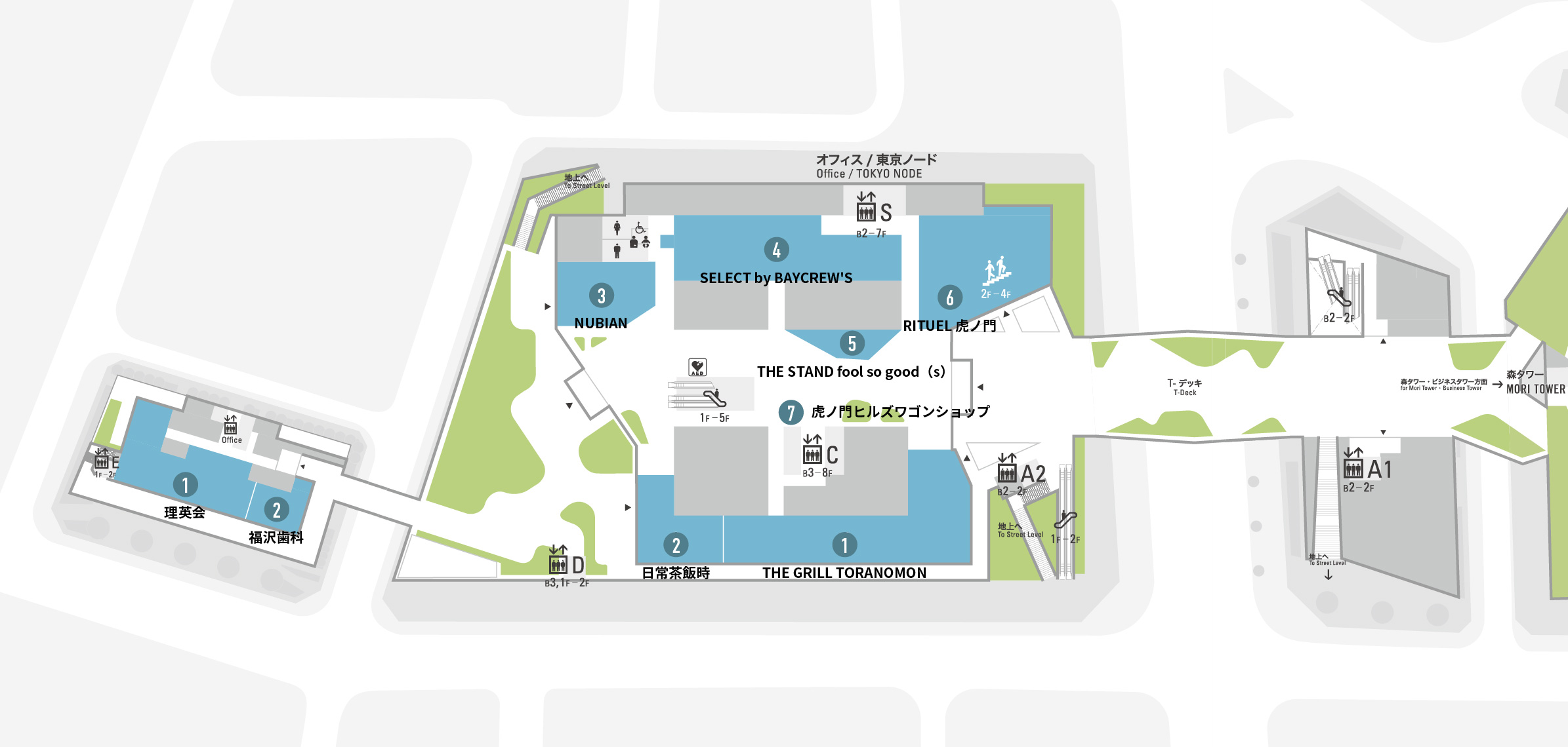 Floor Map Toranomon Hills Toranomon Hills